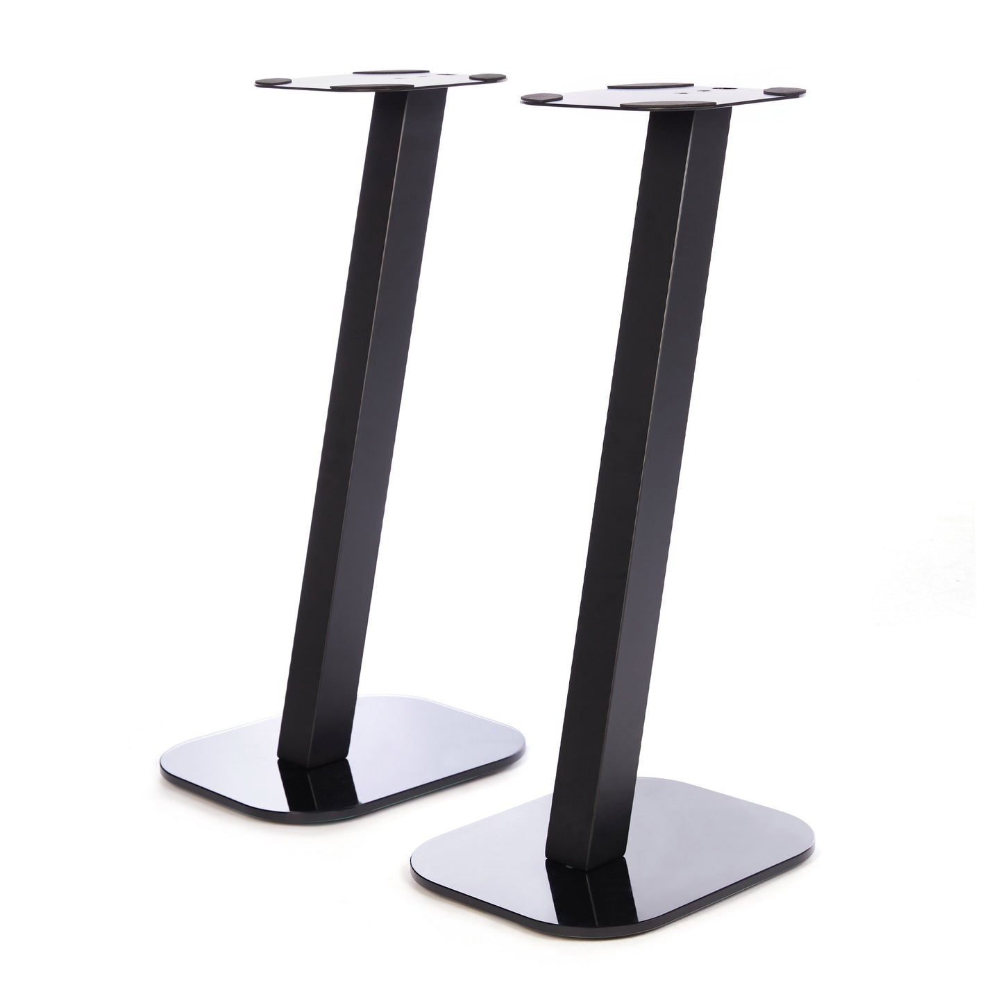 EXIMUS One Pair Fixed Height Universal Speaker Floor Stands - Black - 610 Series