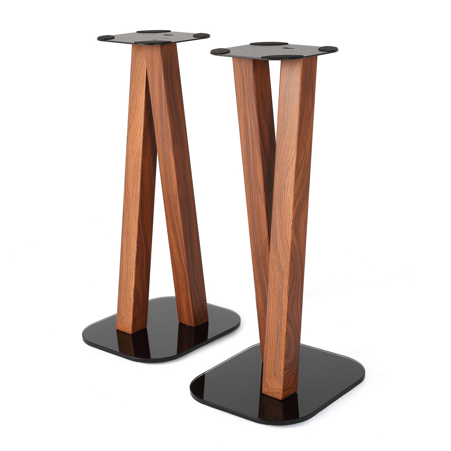 EXIMUS One Pair Fixed Height Universal Speaker Floor Stands - Cedar (600 Series)