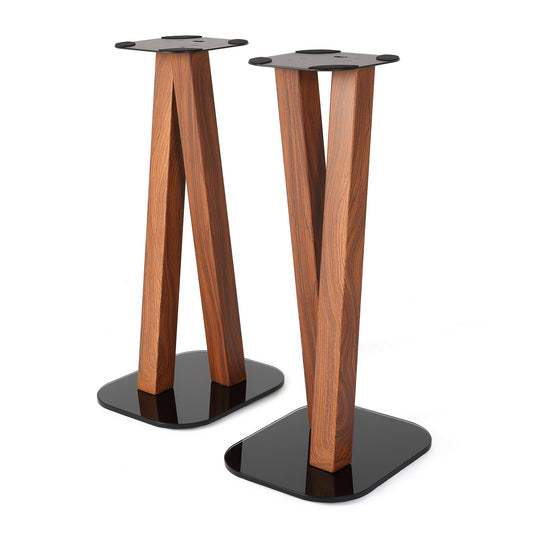EXIMUS One Pair Fixed Height Universal Speaker Floor Stands - Cedar - 600 Series
