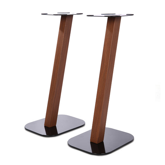 EXIMUS One Pair Fixed Height Universal Speaker Floor Stands - Cedar - 610 Series