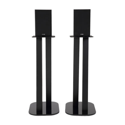 EXIMUS One Pair Fixed Height Universal Speaker Floor Stands - Black - 600 Series