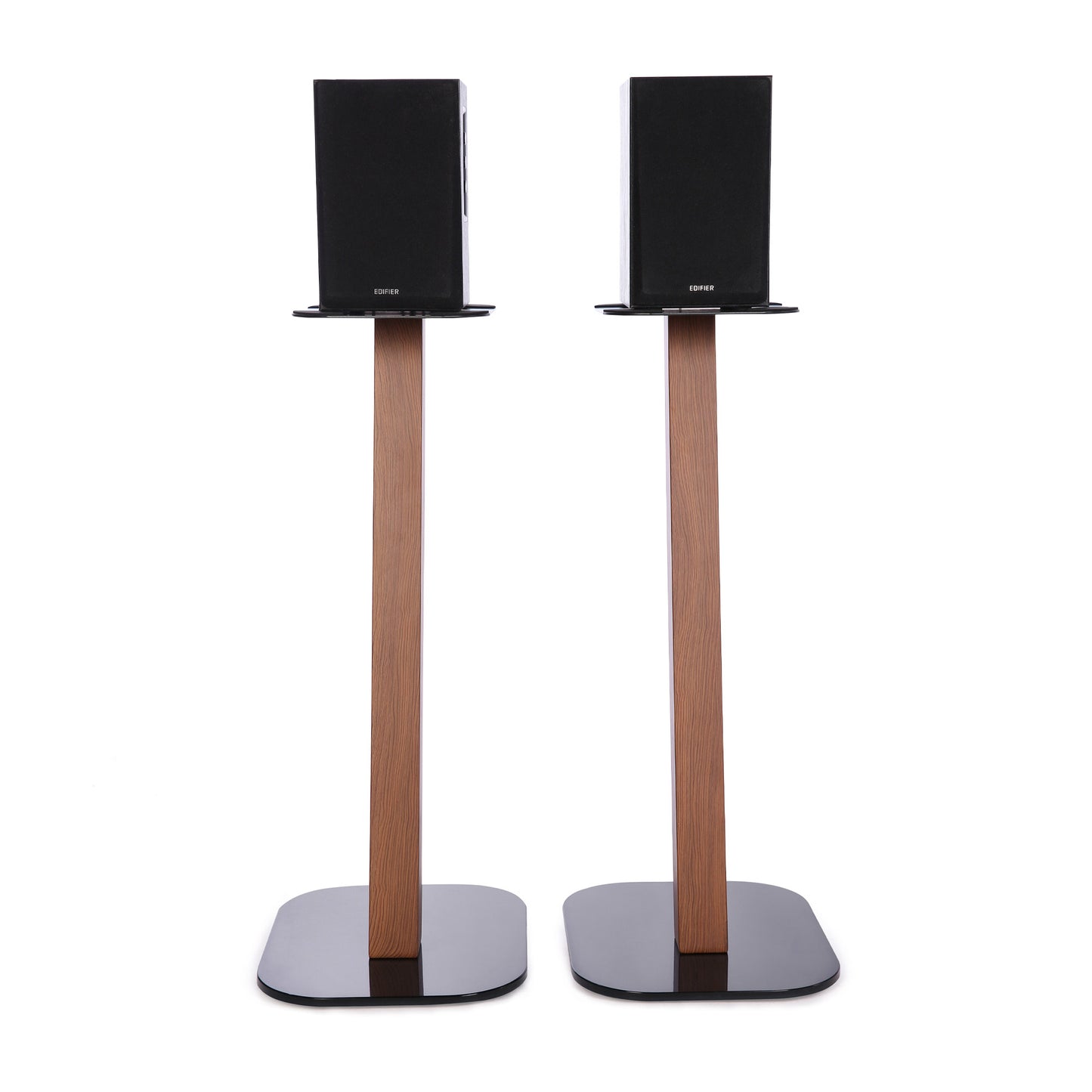 EXIMUS One Pair Fixed Height Universal Speaker Floor Stands - Cedar - 610 Series