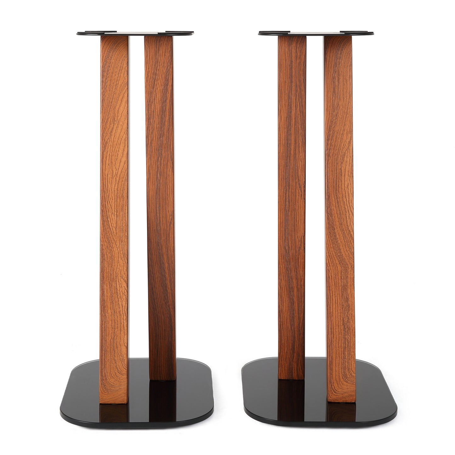 EXIMUS One Pair Fixed Height Universal Speaker Floor Stands - Cedar - 600 Series
