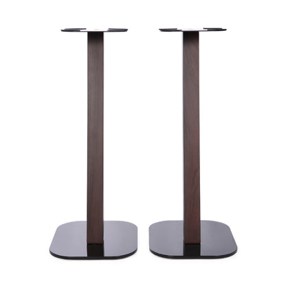 EXIMUS One Pair Fixed Height Universal Speaker Floor Stands - Espresso - 610 Series
