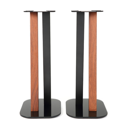 EXIMUS One Pair Fixed Height Universal Speaker Floor Stands - Cedar Black - 600 Series