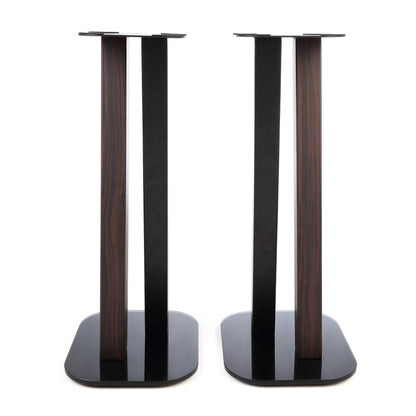 EXIMUS One Pair Fixed Height Universal Speaker Floor Stands - Espresso Black - 600 Series