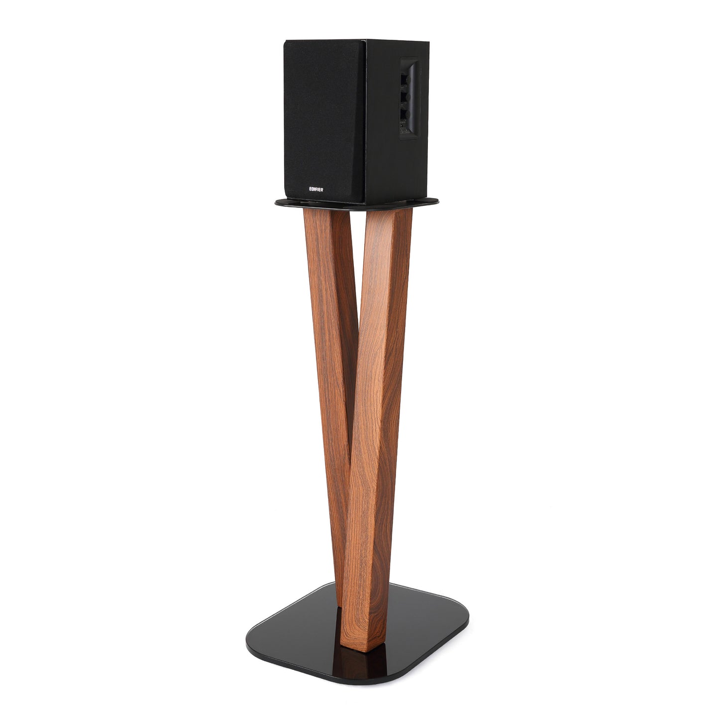 EXIMUS One Pair Fixed Height Universal Speaker Floor Stands - Cedar - 600 Series