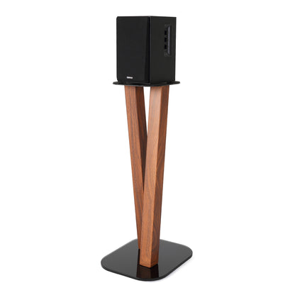 EXIMUS One Pair Fixed Height Universal Speaker Floor Stands - Cedar - 600 Series
