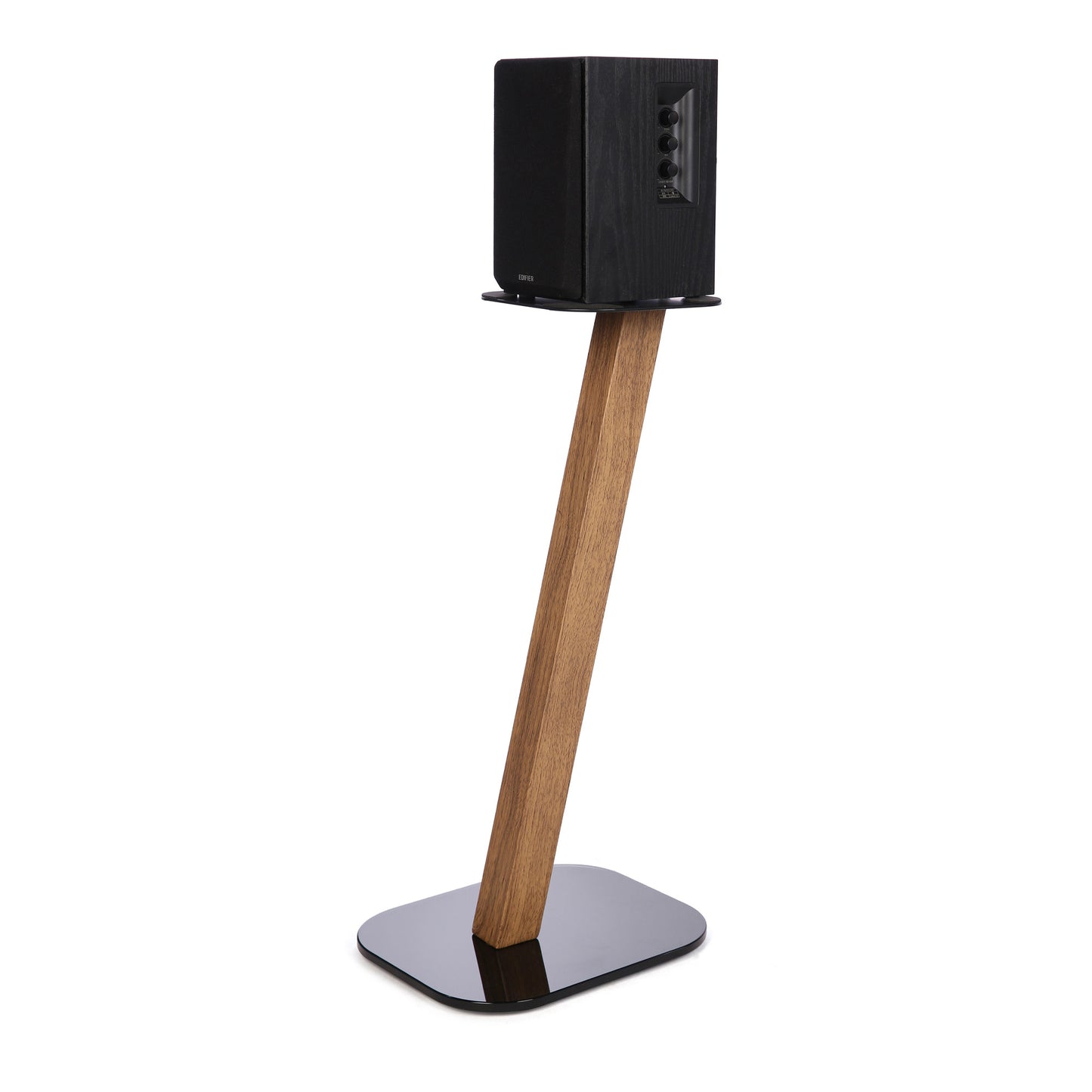 EXIMUS One Pair Fixed Height Universal Speaker Floor Stands - Oak - 610 Series
