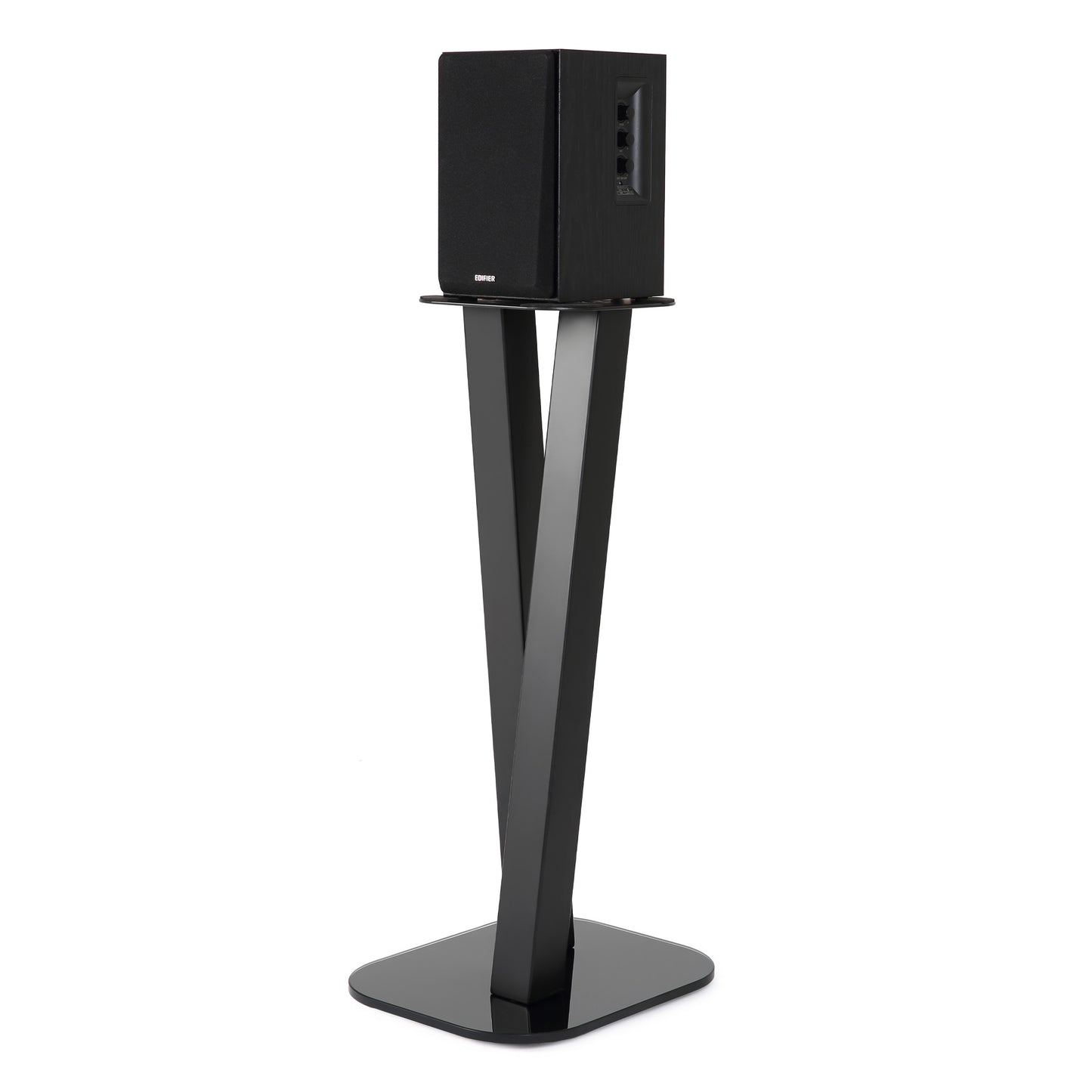 EXIMUS One Pair Fixed Height Universal Speaker Floor Stands - Black - 600 Series