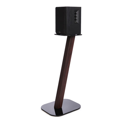 EXIMUS One Pair Fixed Height Universal Speaker Floor Stands - Espresso - 610 Series