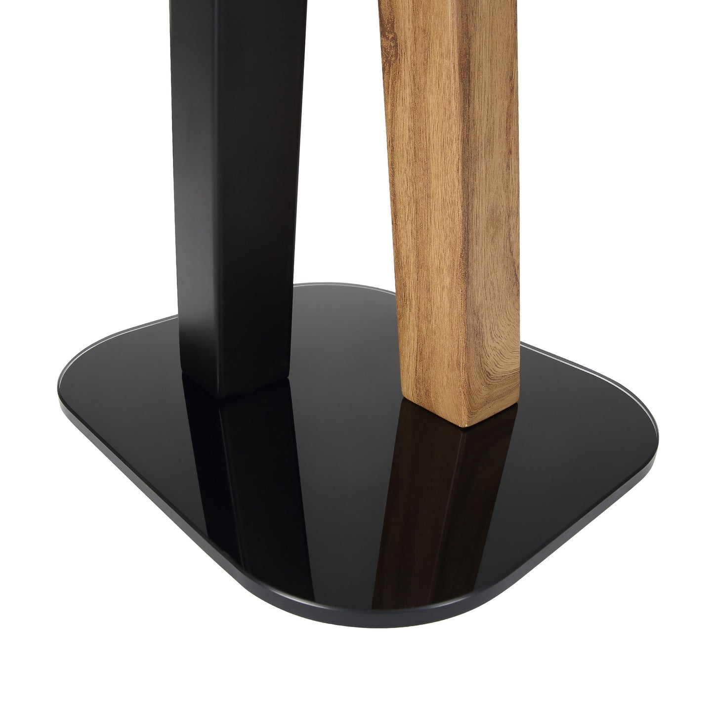 EXIMUS One Pair Fixed Height Universal Speaker Floor Stands - Oak Black - 600 Series
