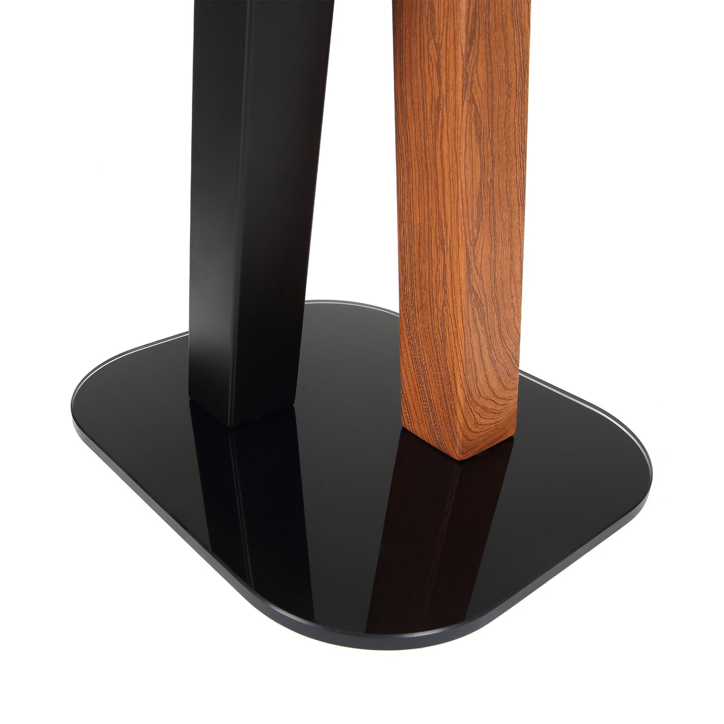 EXIMUS One Pair Fixed Height Universal Speaker Floor Stands - Cedar Black - 600 Series