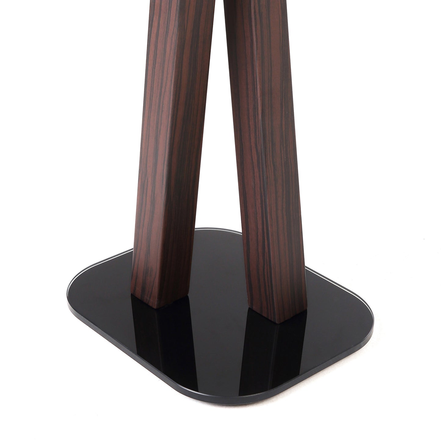 EXIMUS One Pair Fixed Height Universal Speaker Floor Stands - Espresso - 600 Series