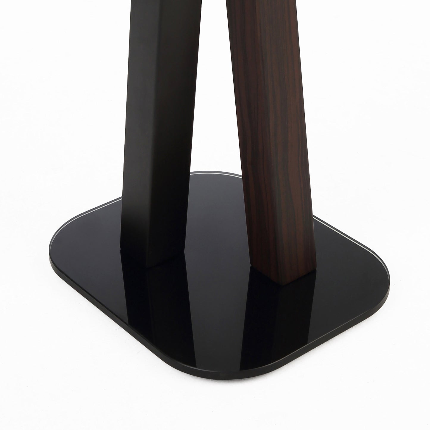 EXIMUS One Pair Fixed Height Universal Speaker Floor Stands - Espresso Black - 600 Series