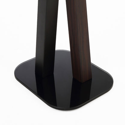 EXIMUS One Pair Fixed Height Universal Speaker Floor Stands - Espresso Black - 600 Series
