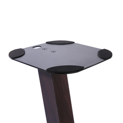 EXIMUS One Pair Fixed Height Universal Speaker Floor Stands - Espresso - 610 Series