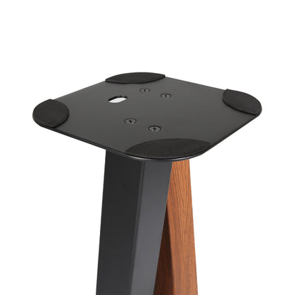 EXIMUS One Pair Fixed Height Universal Speaker Floor Stands - Cedar Black - 600 Series