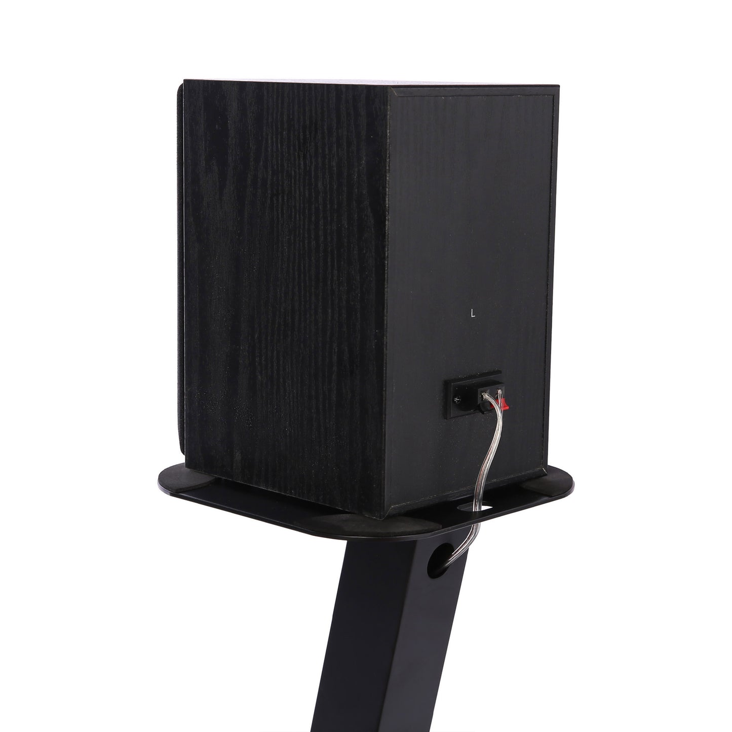 EXIMUS One Pair Fixed Height Universal Speaker Floor Stands - Black - 610 Series