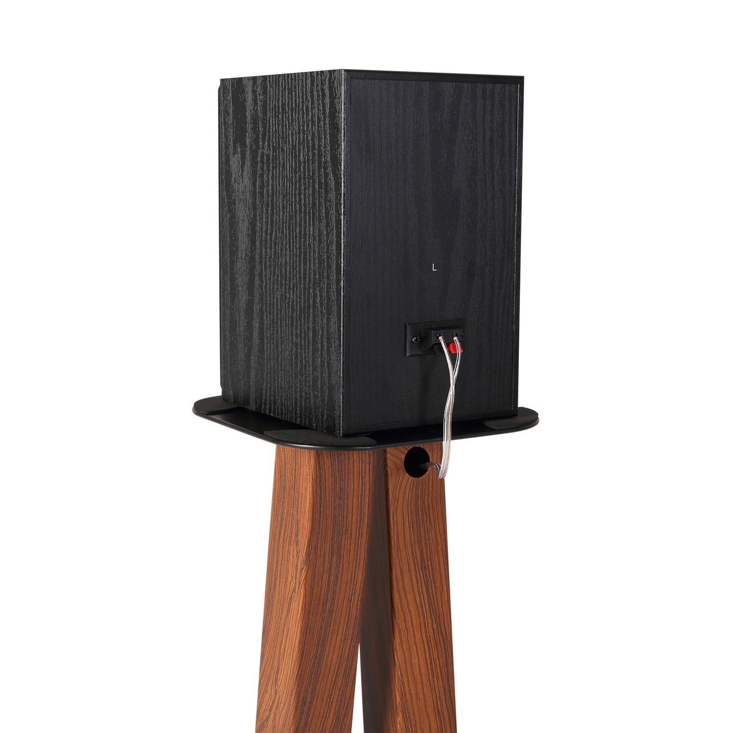 EXIMUS One Pair Fixed Height Universal Speaker Floor Stands - Cedar - 600 Series