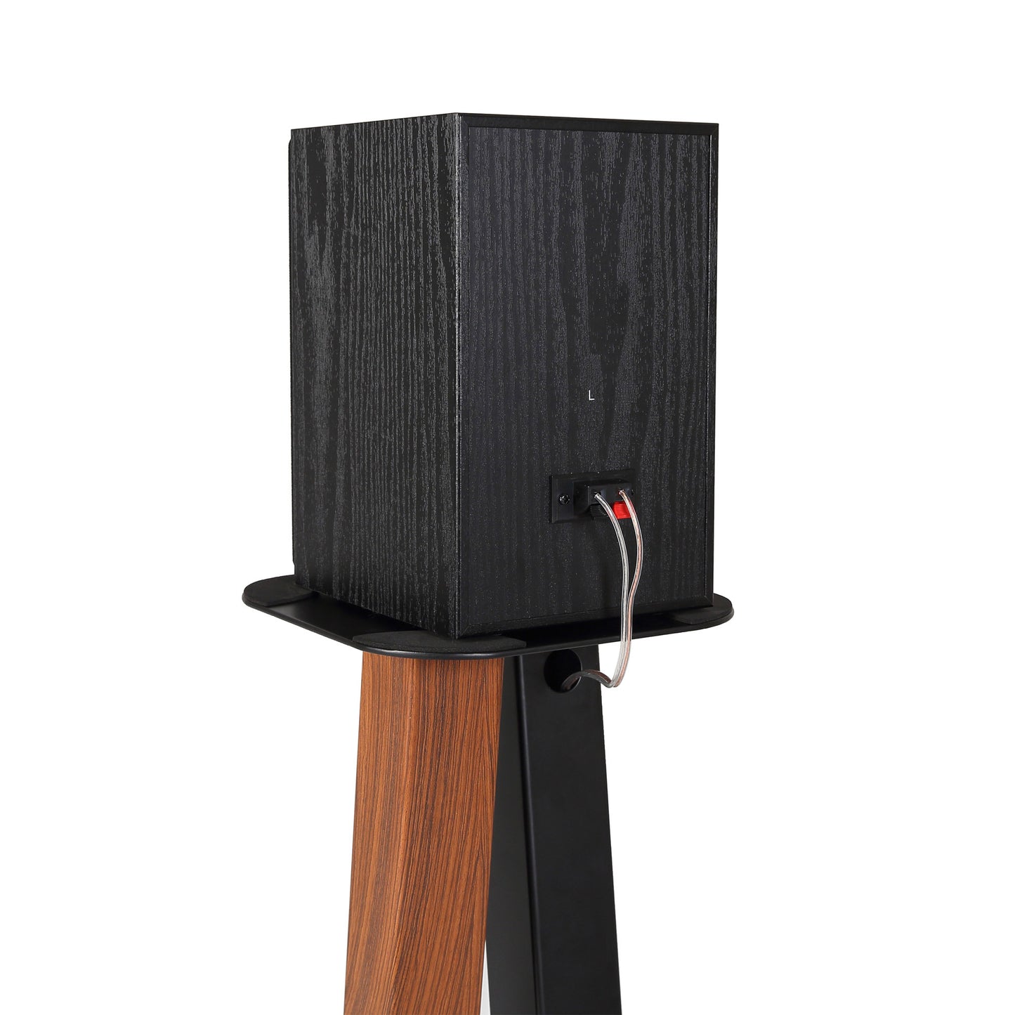 EXIMUS One Pair Fixed Height Universal Speaker Floor Stands - Cedar Black (600 Series)