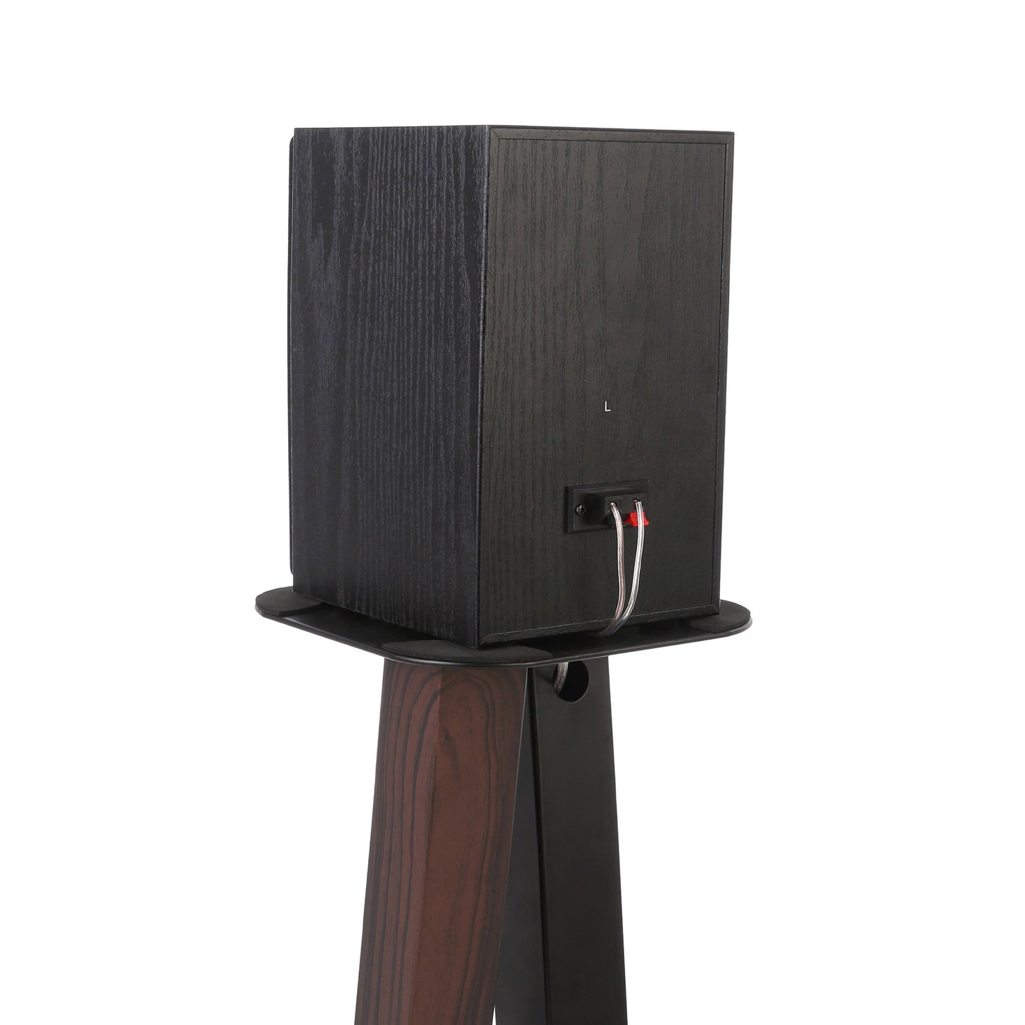 EXIMUS One Pair Fixed Height Universal Speaker Floor Stands - Espresso Black - 600 Series