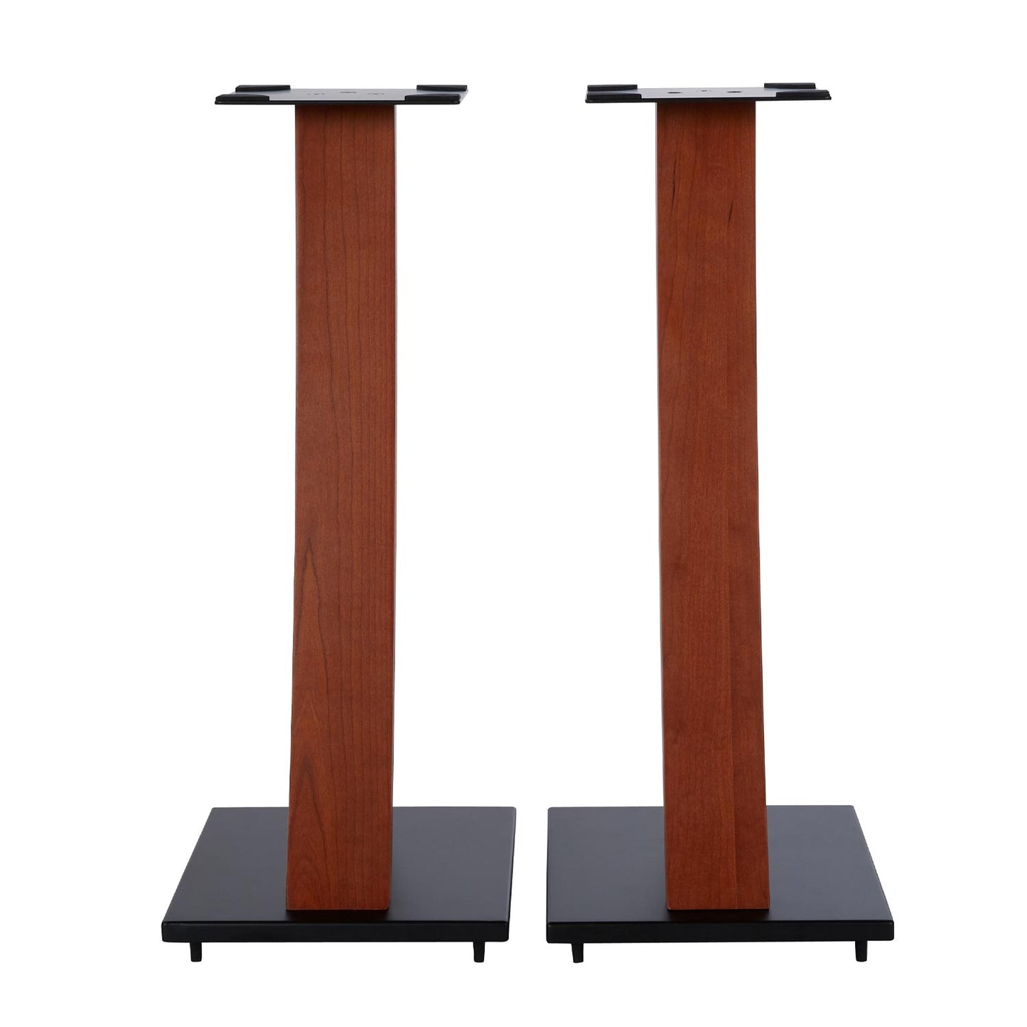 EXIMUS One Pair Fixed Height Universal Speaker Floor Stands with Real Wood - Cedar - 290 Series