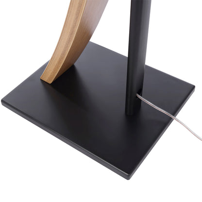 EXIMUS One Pair Fixed Height Universal Speaker Floor Stands with Real Wood - Oak - 290 Series