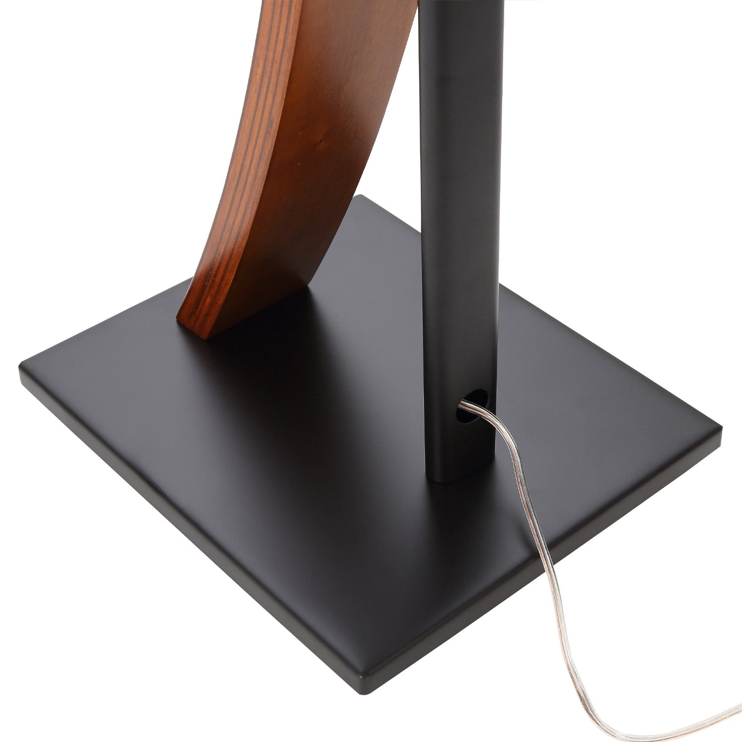 EXIMUS One Pair Fixed Height Universal Speaker Floor Stands with Real Wood - Cherry - 290 Series