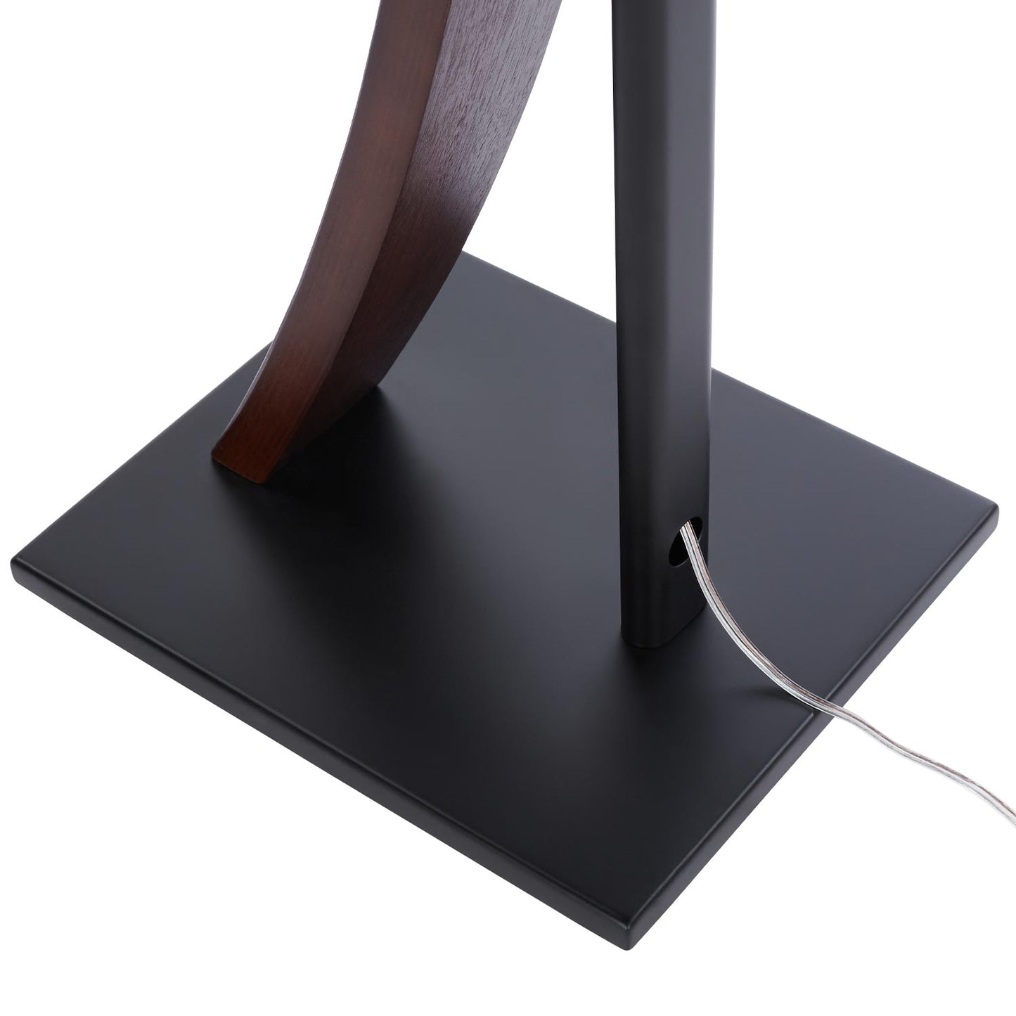 EXIMUS One Pair Fixed Height Universal Speaker Floor Stands with Real Wood - Espresso - 290 Series