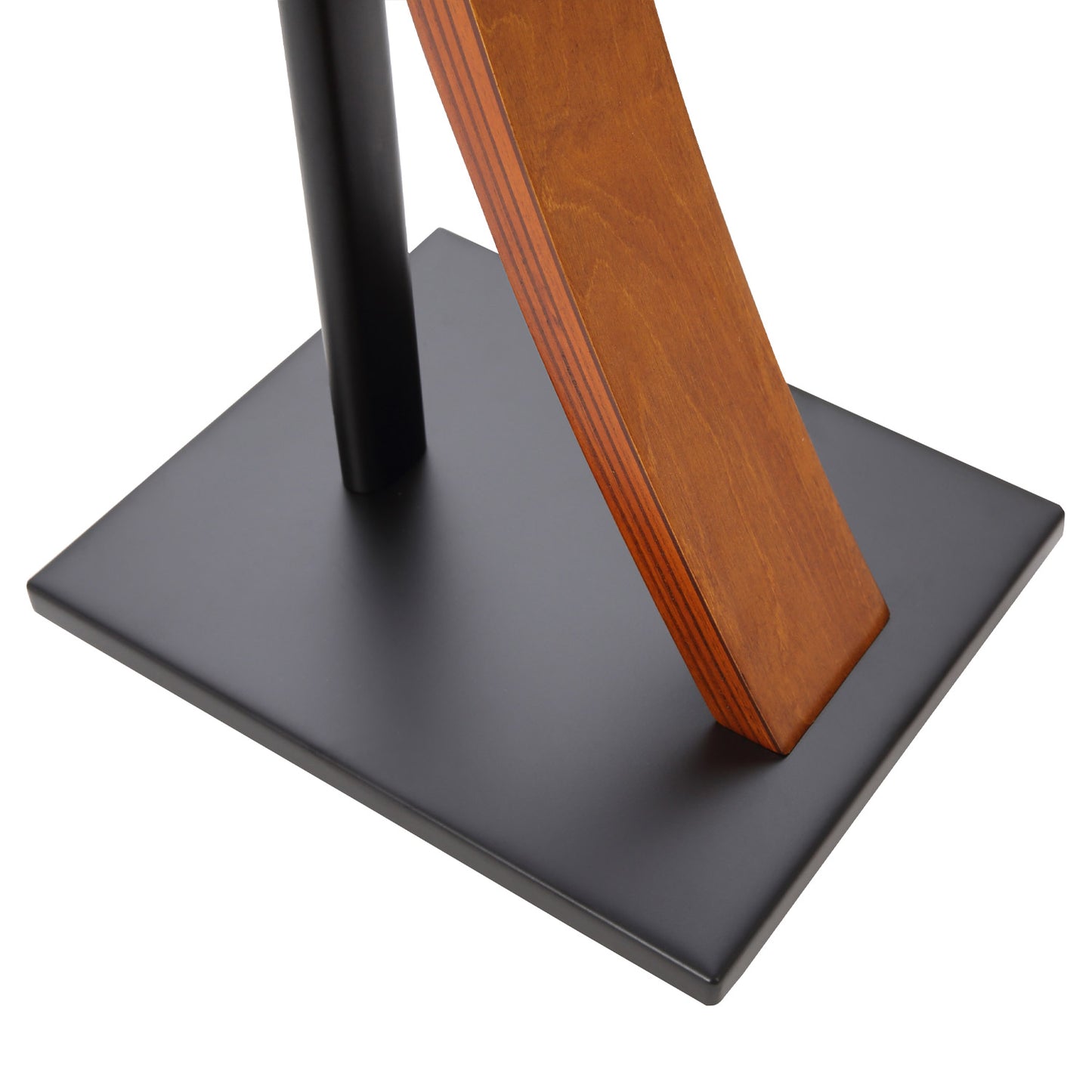 EXIMUS One Pair Fixed Height Universal Speaker Floor Stands with Real Wood - Cherry - 290 Series